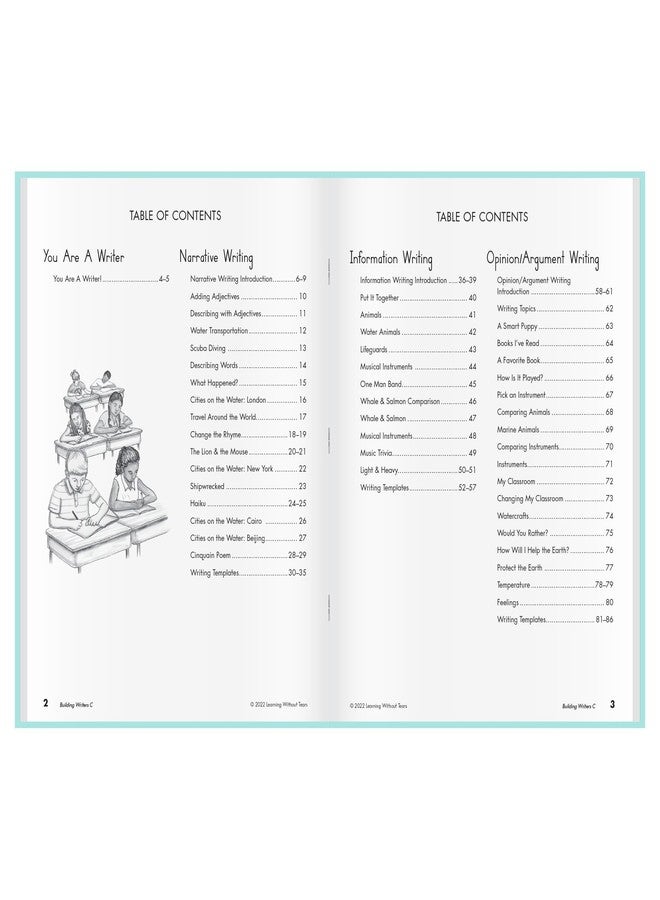 Learning Without Tears Building Writers Student Edition, Age 7+, 2nd Grade+, Handwriting Without Tears, Narrative, Information, Opinion, Fluency, School & Home, Tutor, Sensory & Motor Skills, Sensory - Image 2